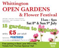 Tune in to ‘Flower Power’ in Whittington - Open Gardens Event 8th/9th July